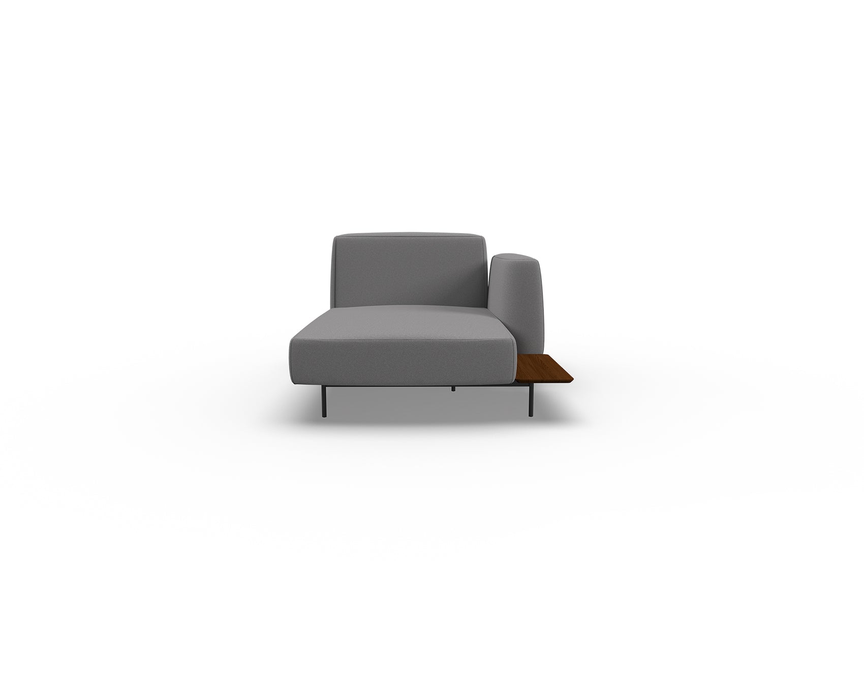 Noon Sofa Right Chaise with Shelf
